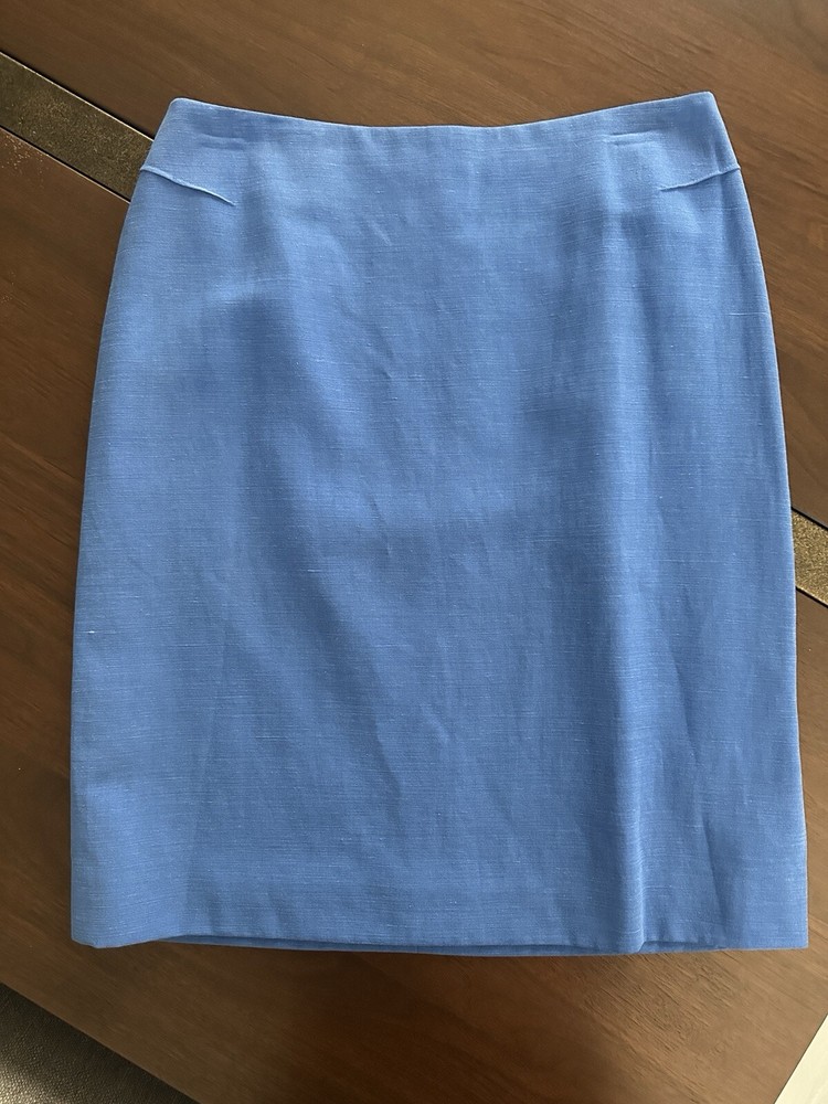 Womens Preston & York  Size 6 Robin's Egg Blue Pencil Skirt - Side Slit, Zipper