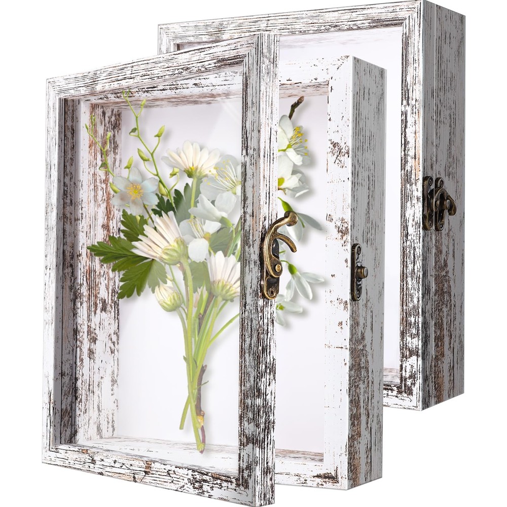 8x10 Shadow Box Frame 2 Pack Deep Display Case for Keepsakes