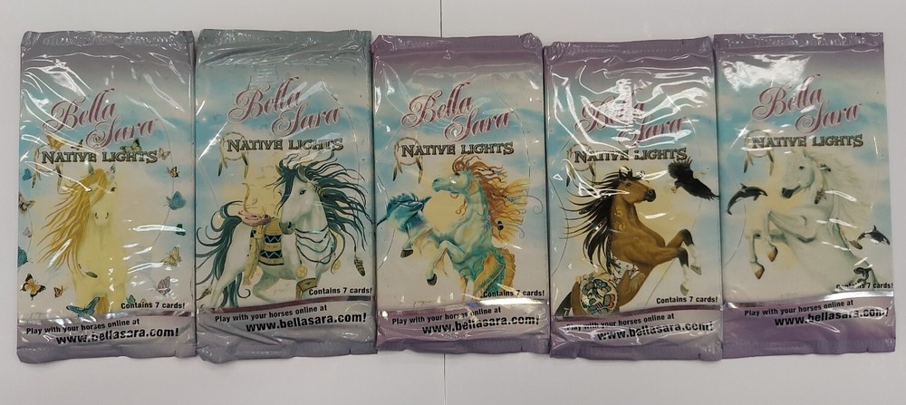 (5) Bella Sara Native Lights Booster Packs Lot NEW Collectible Card Game