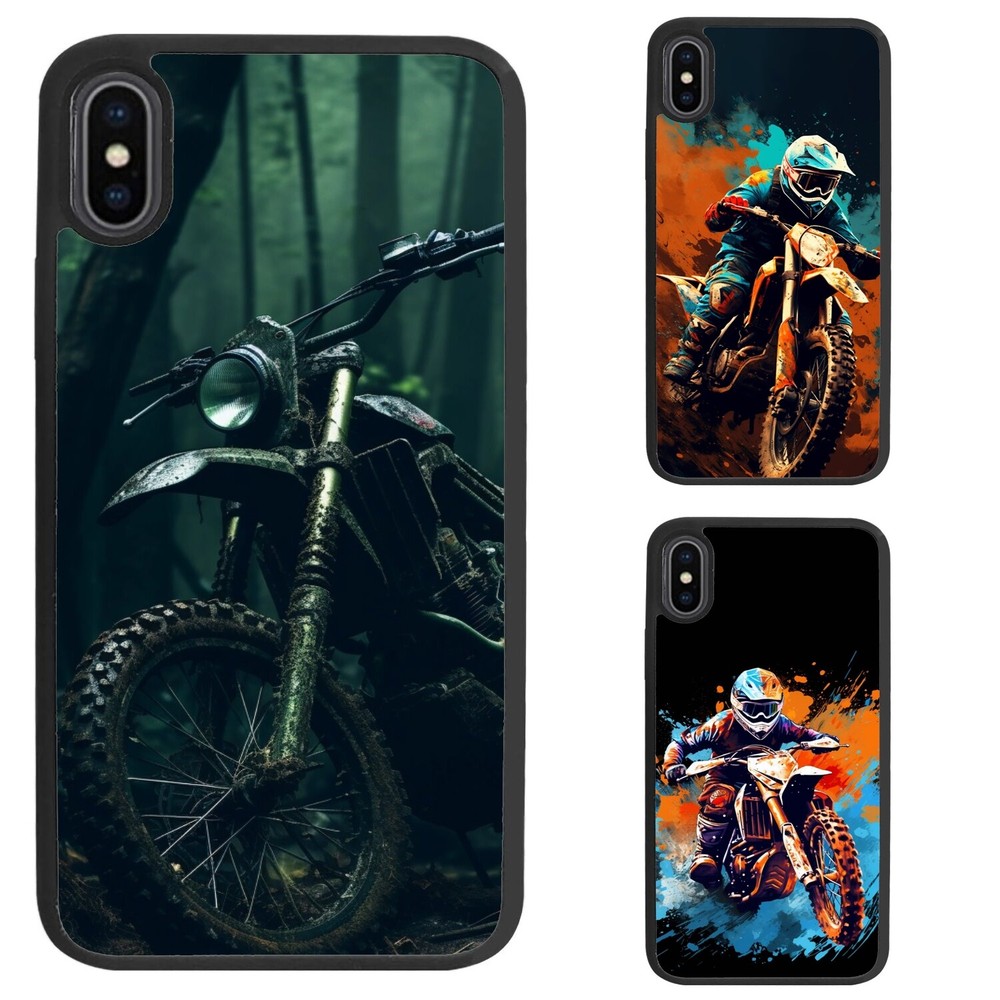 For iPhone XS XR 6 7 8 Plus SE 2nd 3rd cool dirt bike super Rugged Case