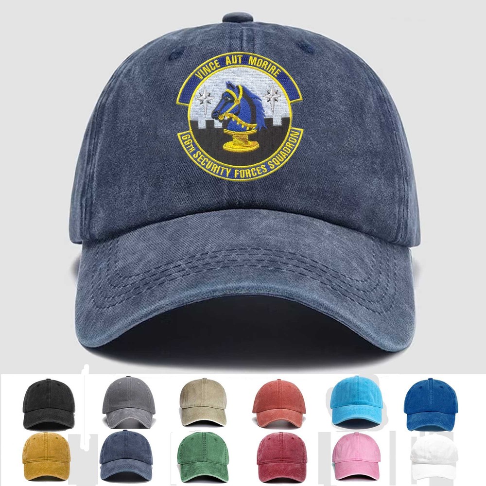 Custom Embroidered Hat 66th Security Forces Squadron, Veteran Cap, Gift Idea