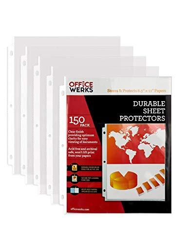 Performore 150 Sheet Protectors, 8.5 X 11 Inch Clear for 3 Ring Binder, Plast...