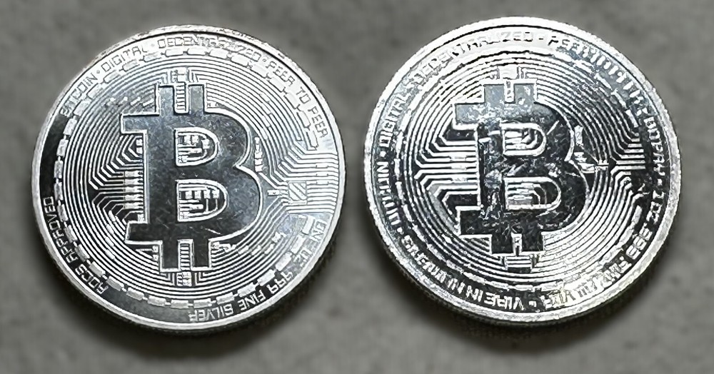 Two Troy Ounces Bitcoin .999 Fine Silver Rounds Limited Original Cryptocurrency-image