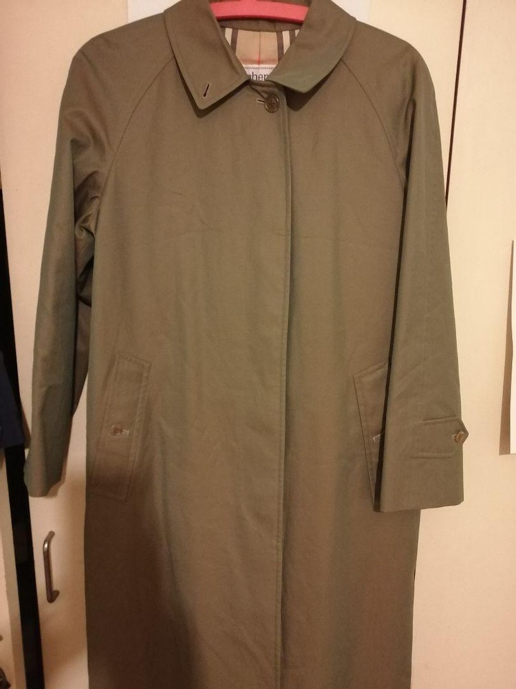 Burberry Lined Check Trench Coat Iridescent Khaki