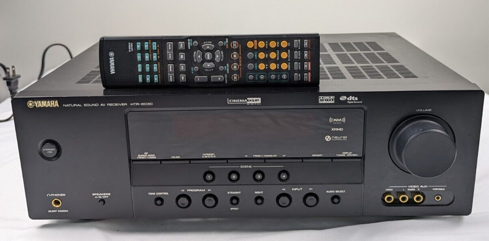 Yamaha HTR-6030 Receiver Amplifier Tuner Dolby Digital DTS XM HD - bundle