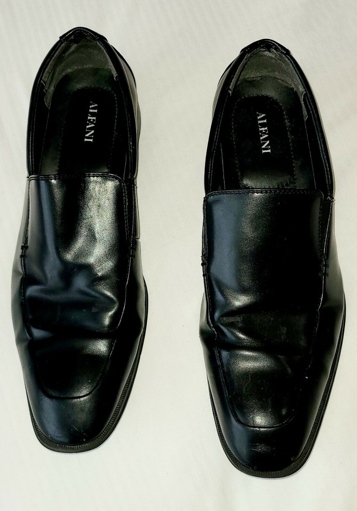 Alfani Charles Men's 11m Black Leather Dress Shoes.