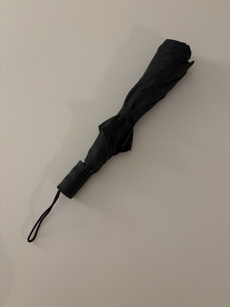 Durable Medium Collapsible Black Umbrella for Everyday Use