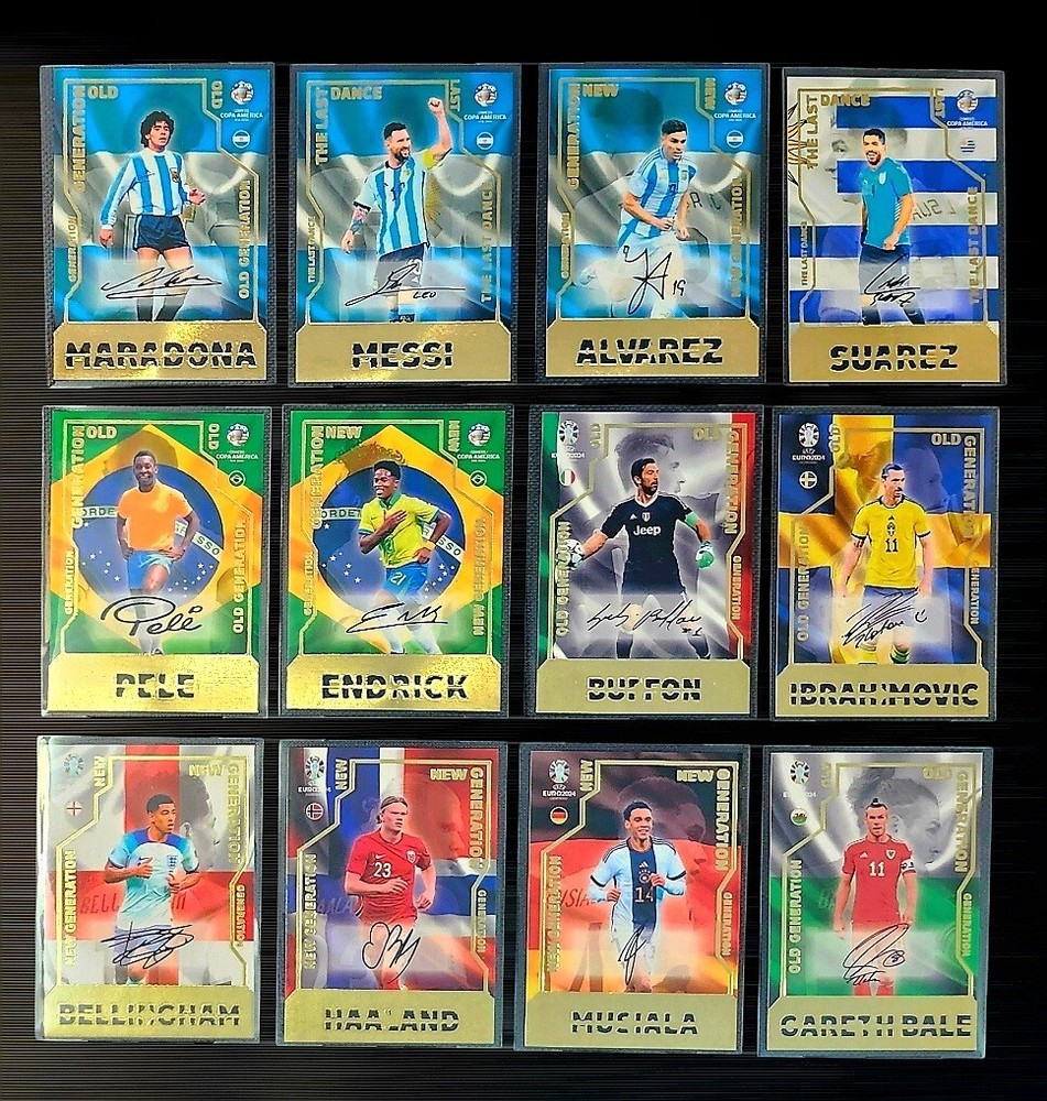COPA AMERICA USA & Euro Cup 2024 Auto Printed Card Limited Edition Foil