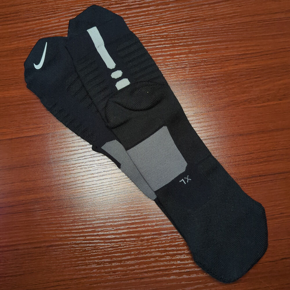 New Nike Hyper Elite Socks Black/White Quarter Cut Size XL Basketball Dri-Fit