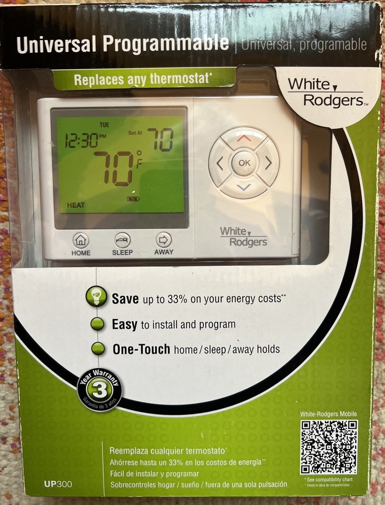White Rodgers Thermostat UP300 Programmable Universal NEW In box See Pics
