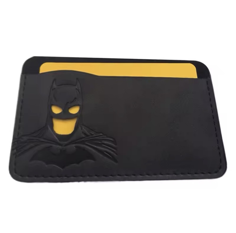 Batman Style PU Leather Wallet with ID Window Card Holder Superhero Mask Design