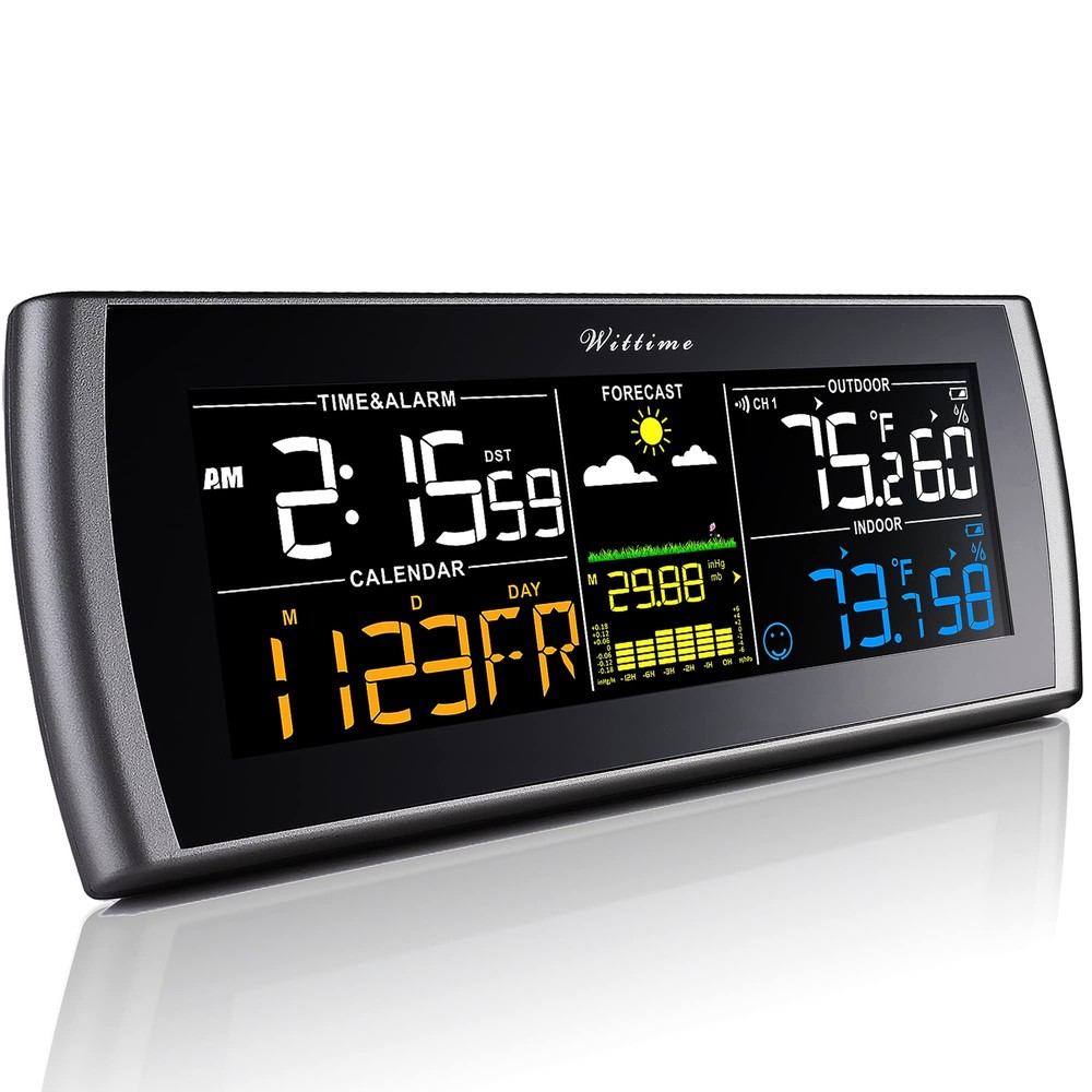 2101 Weather Stations Wireless Indoor Outdoor Thermometer Temperature Humidit...