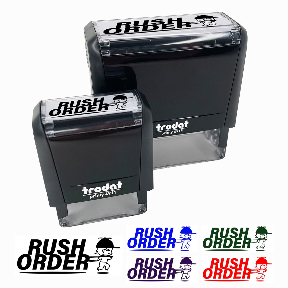 Rush Order Expedited Shipment Self-Inking Rubber Stamp Ink Stamper