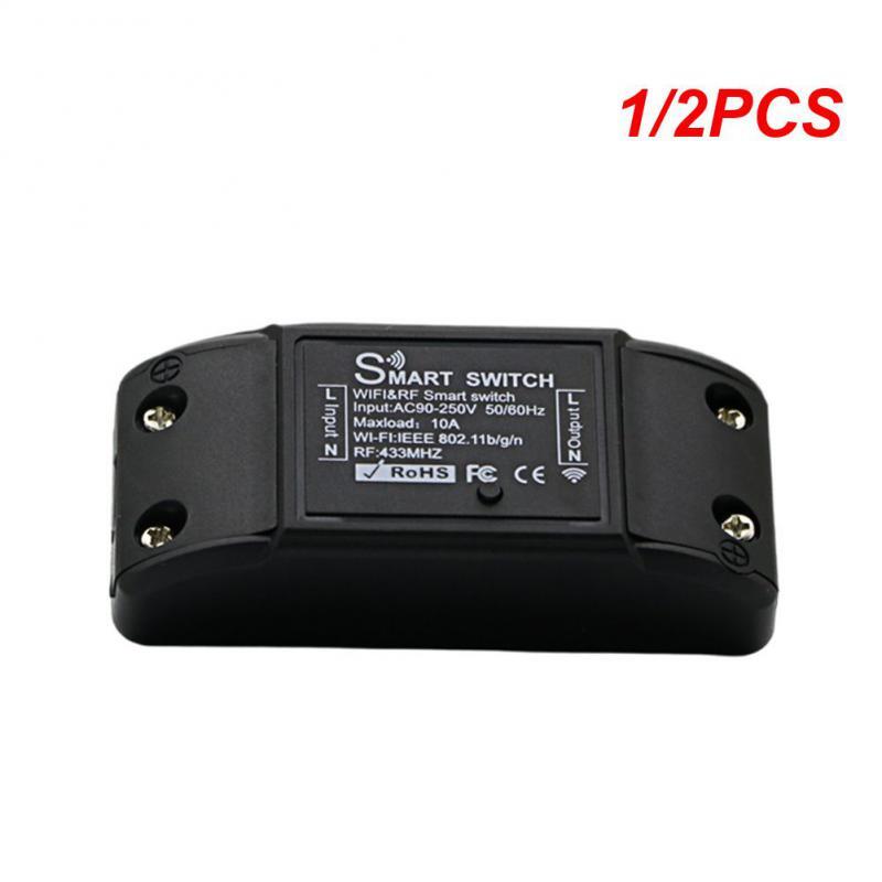 Tuya Smart Switch WiFi + RF Single Circuit Breaker 100-245v 433MHZ Black Dual