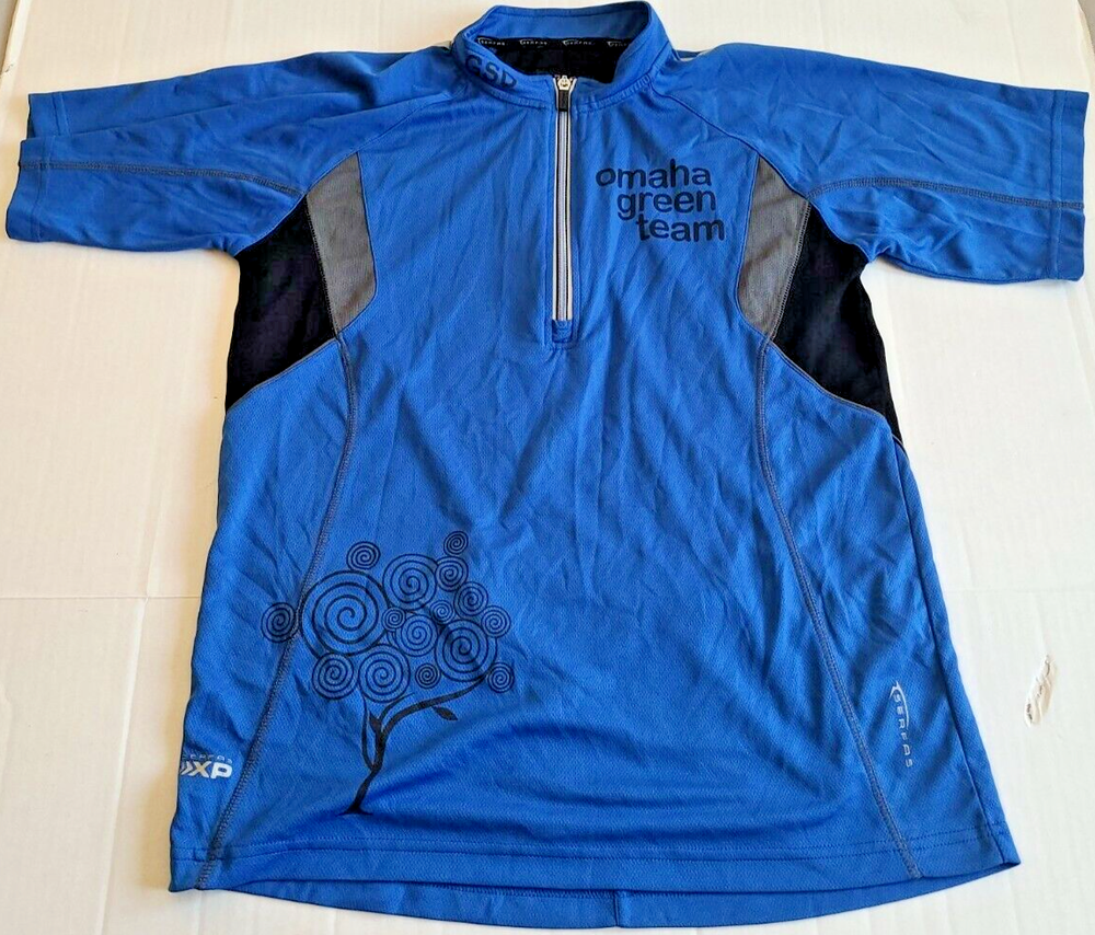Omaha Green Team PayPal Cycling Jersey Size L for Men’s Performance Gear-image