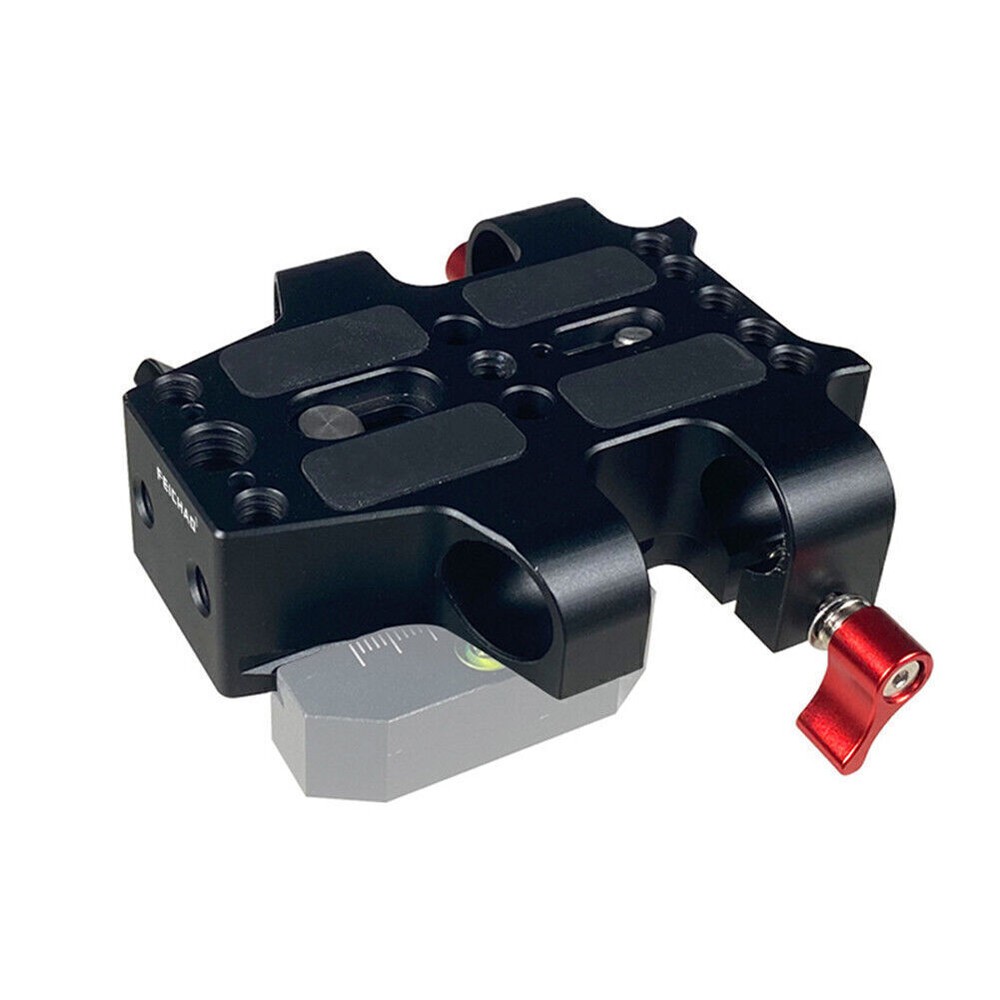 Universal Baseplate with Dual 15mm Rod Rail Clamp for Camera Cage