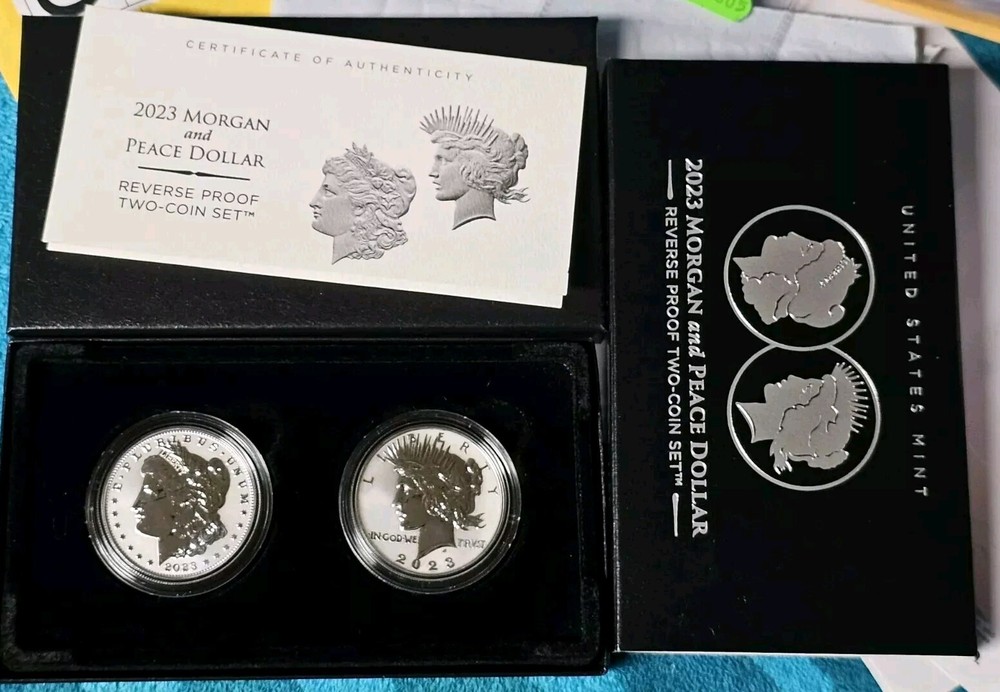 2023 Morgan-Peace Dollar 2-Coin Set Rev Proof