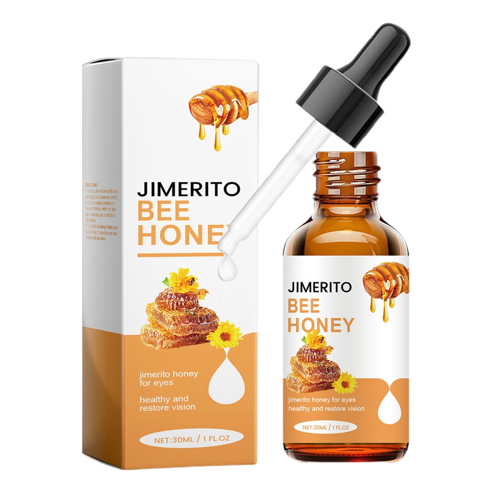 Jimerito Bee Honey Clear Eye Drops for Strain and Red Eyes Relief