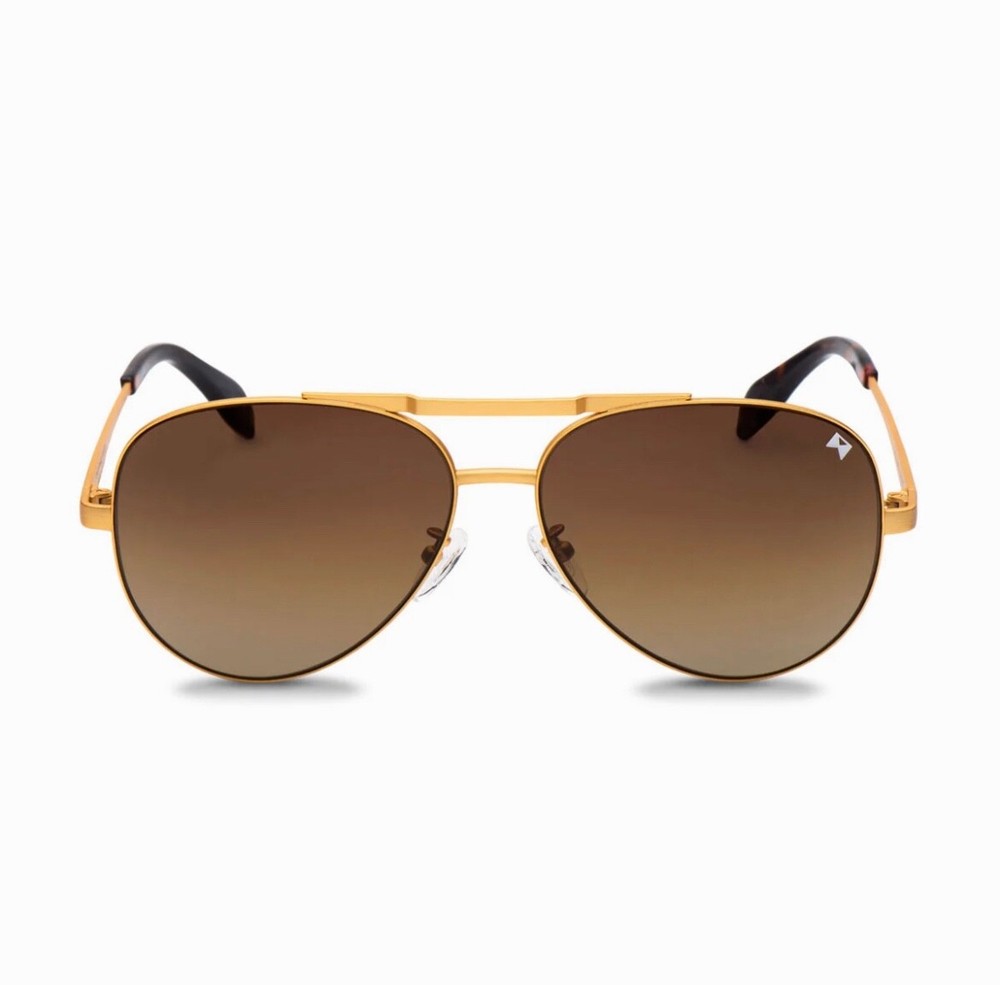 William Painter Hughes Gold Titanium Sunglasses – Aerospace Grade