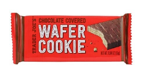 6 PACKS Trader Joe's Chocolate Covered Wafer Cookie 1.94 oz Each Pack