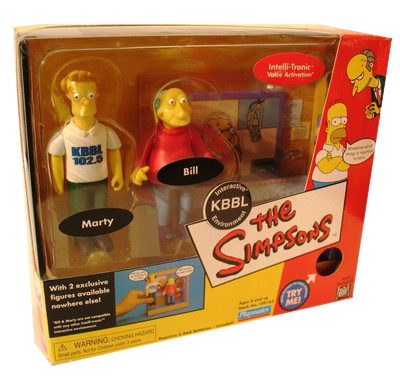 Playmates Toys Simpsons Kbbl Environment with Marty Bill Action Figure Radio