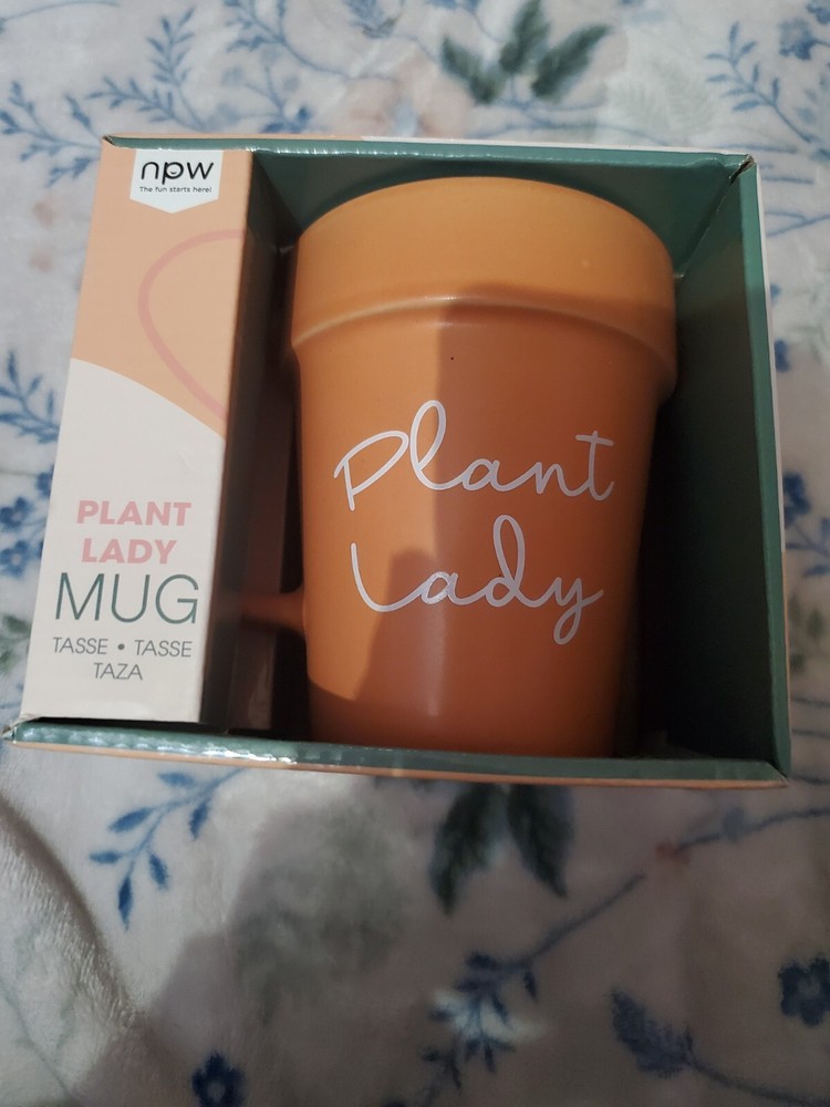 Plant Lady Mug, Terra Cotta Planter Design 10oz in Original Box