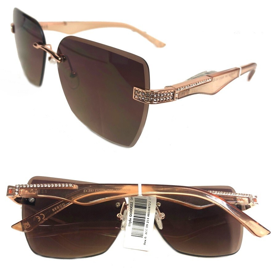 New GUESS GO00022 Women’s Rose Gold/Brown Sunglasses $75