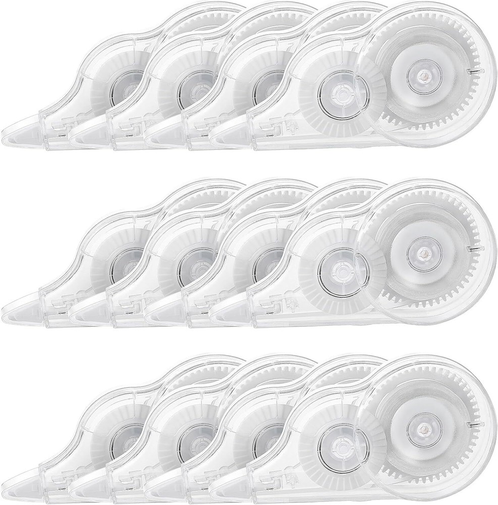 BESARME 12 Pack White Out Correction Tape Clear 1 Count (Pack of 1),