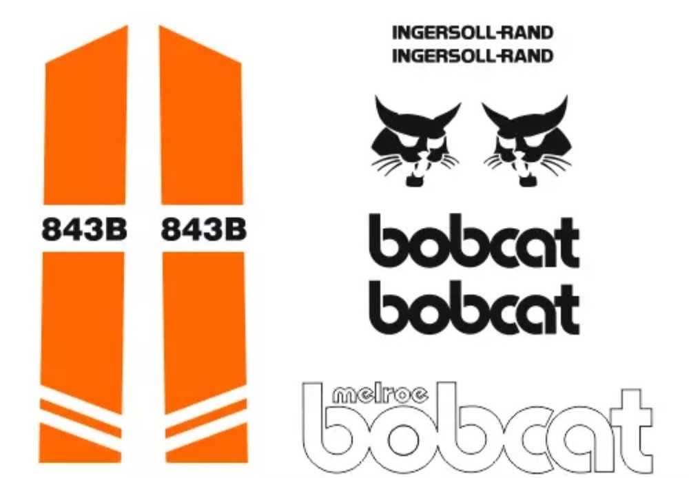 BOBCAT 843-B New Full Decal Sticker Kit SP2 Graphic Set Replacement