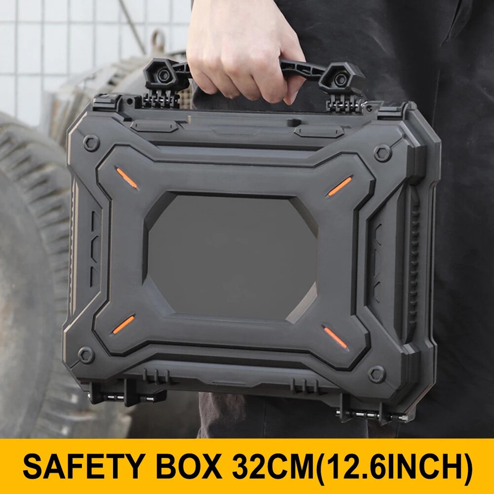 Tool Box Hard Carry Case Waterproof Safety Carry Bag PU Portable Tools Suitcase