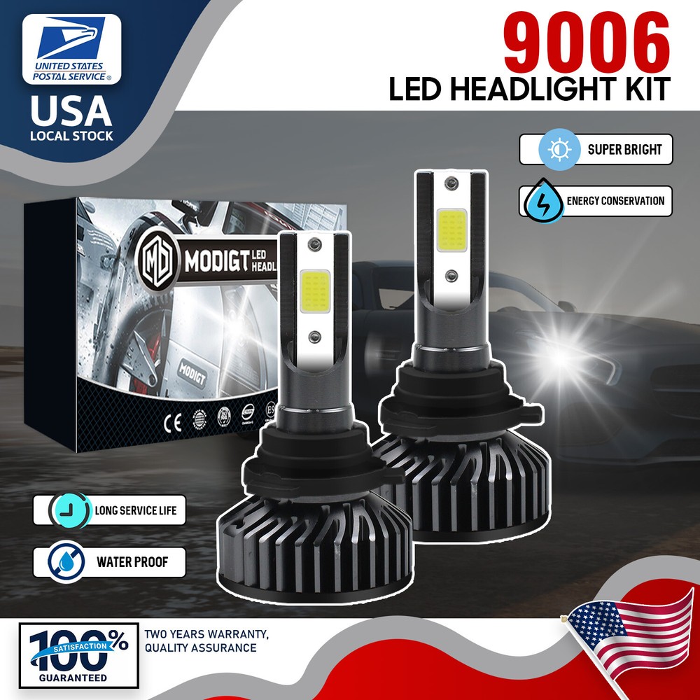 9006 HB4 LED Headlight Bulbs Conversion Kit High Beam White Super Bright 240w US