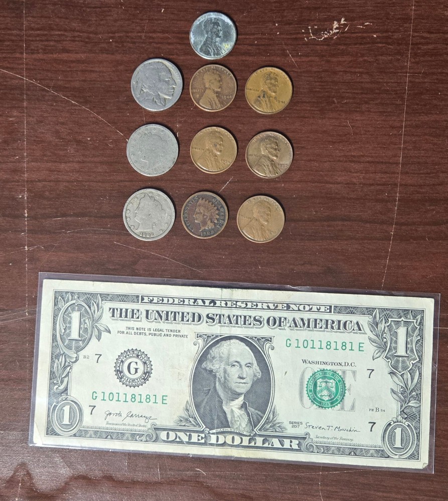 Coin Starter Set of 11 wheat, Steel, Indian, Buffalo, Liberty Head Nickel  (3)