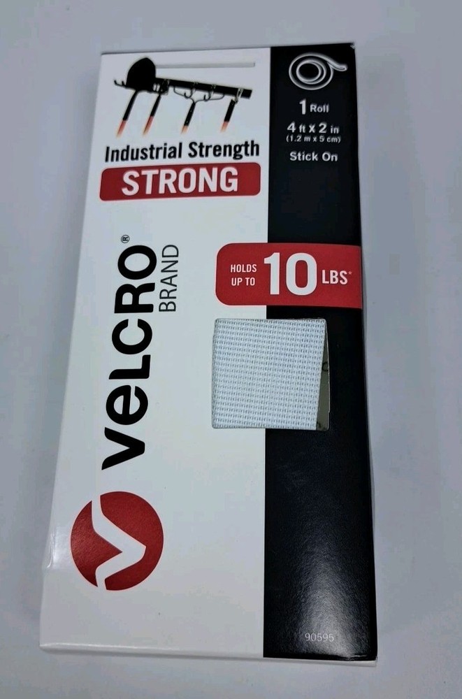 Industrial Strength Velcro Hook and Loop Tape 4ft x 2in 1 Roll  