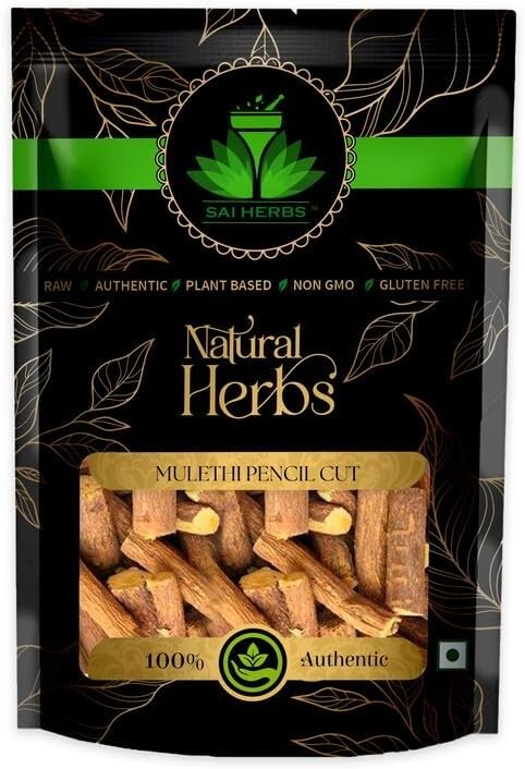 SAI HERBS Mulethi - Glycyrrhiza Glabra - Yashtimadhu - Licorice Roots