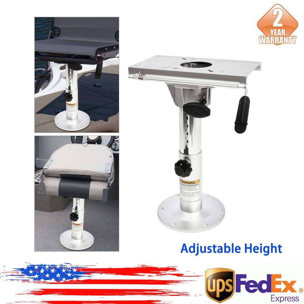 Adjustable Aluminum Slide Swivel Boat Seat Pedestal Base
