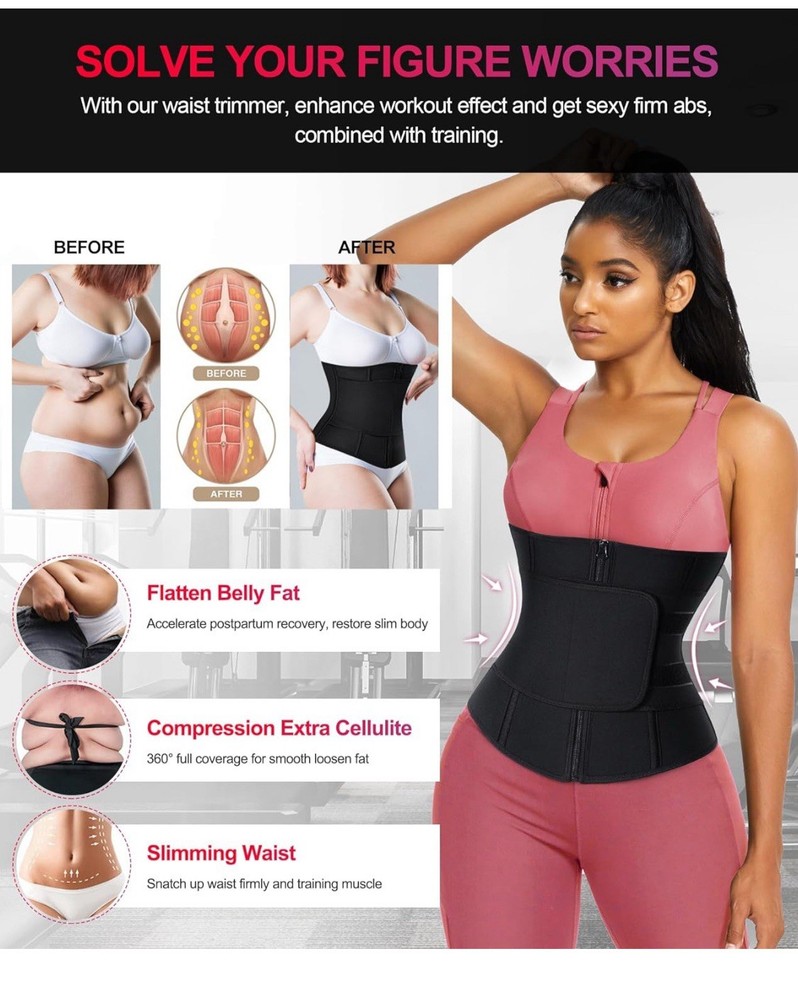 Women Waist Trainer Corset for Sauna Sweat Yoga Weight Loss Body Shaping