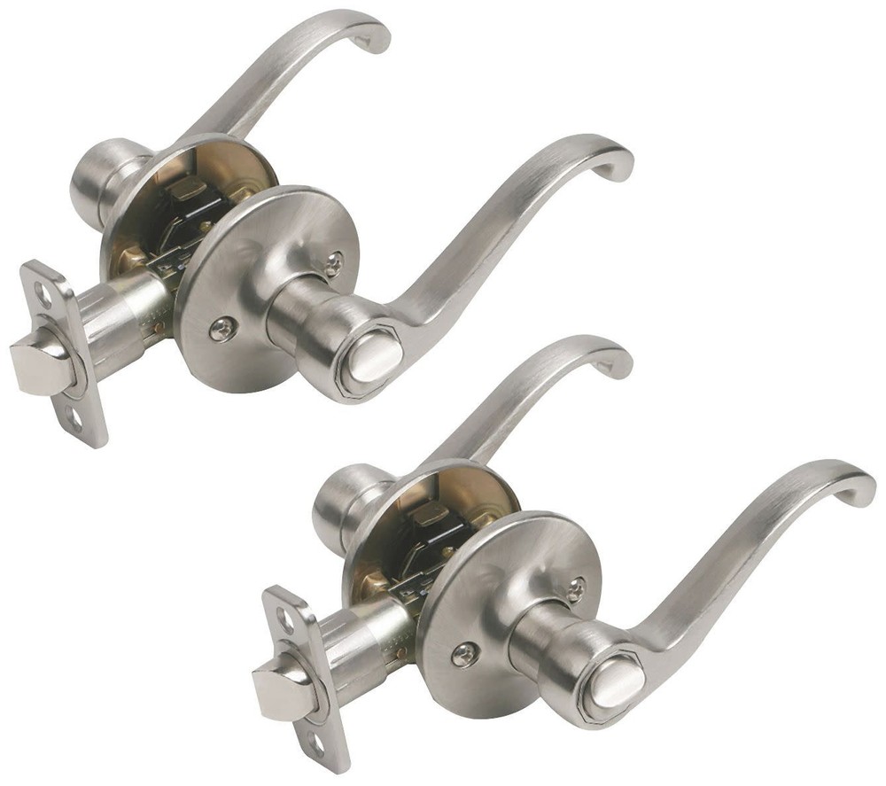 Design House 190496 Scroll Privacy Door Lever Set - Nickel