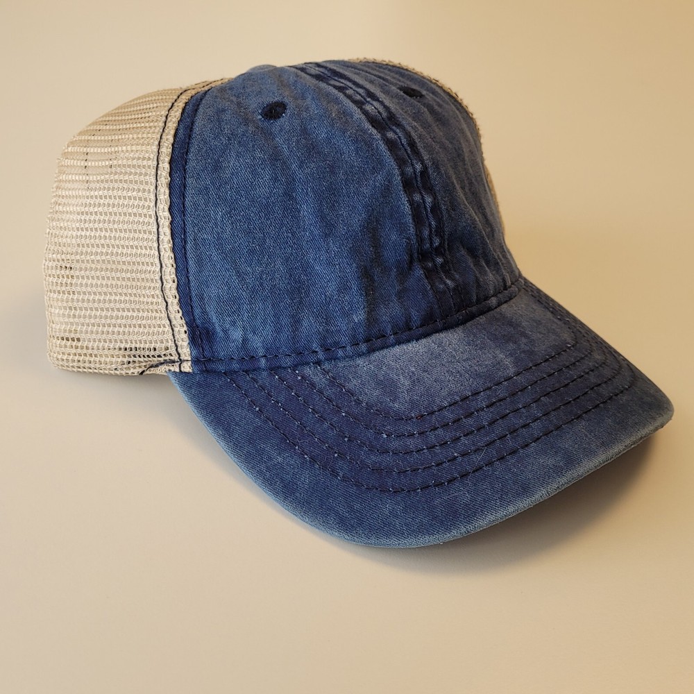 Time and Tru Blue Cove Mesh Twill Cap Adjustable One Size New With Tags  