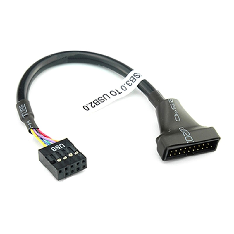 USB 3.0 to USB 2.0 19/20Pin Female to 9Pin Male Motherboard Adapter Cable