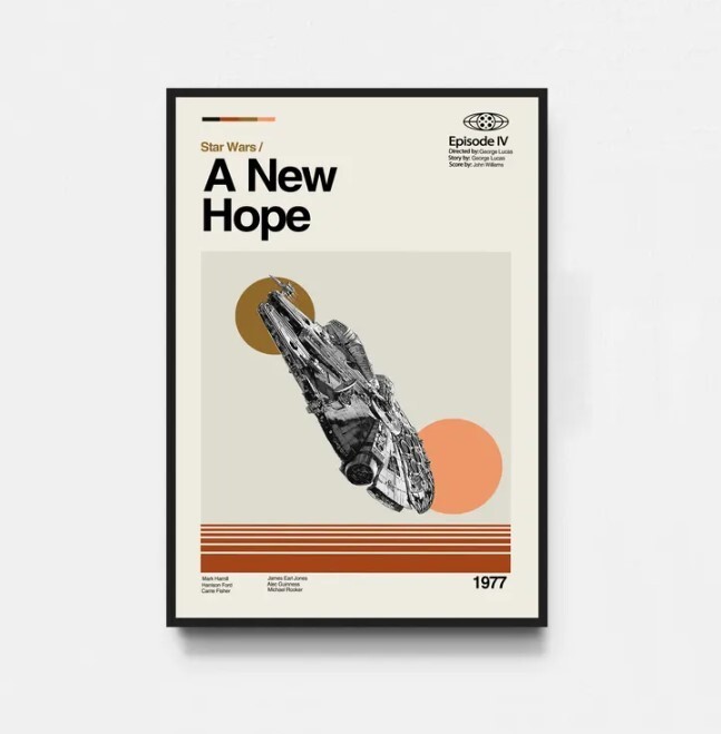 A New Hope Star Wars Print - Classic Sci-Fi Series Poster for TV Show Fans and Collectors