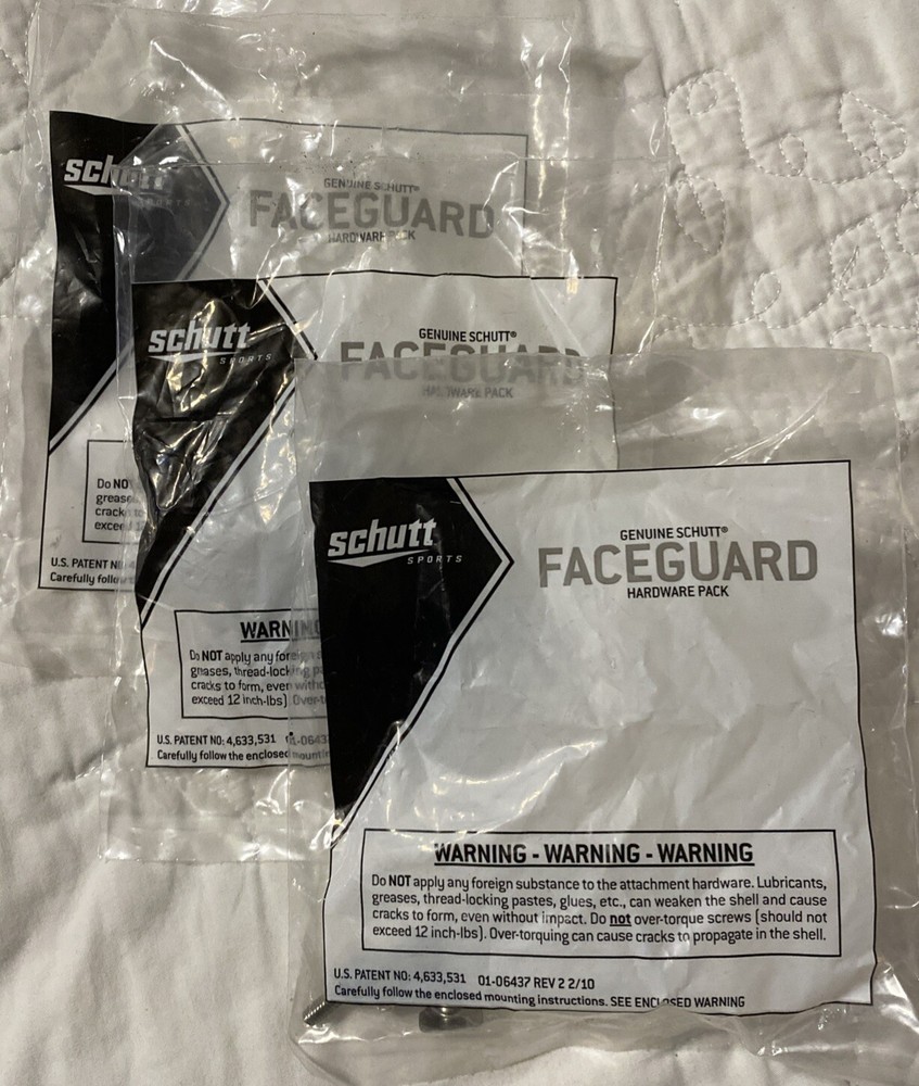 Schutt FACEGUARD Face Mask Hardware Pack Lot of 3 Packs Football Helmet Screws