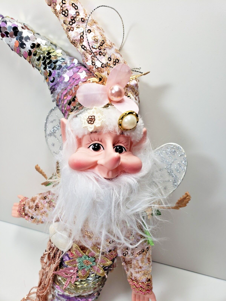 Posable Merman Elf Fairy Christmas Ornament 19” Coastal Tree Pink Decor