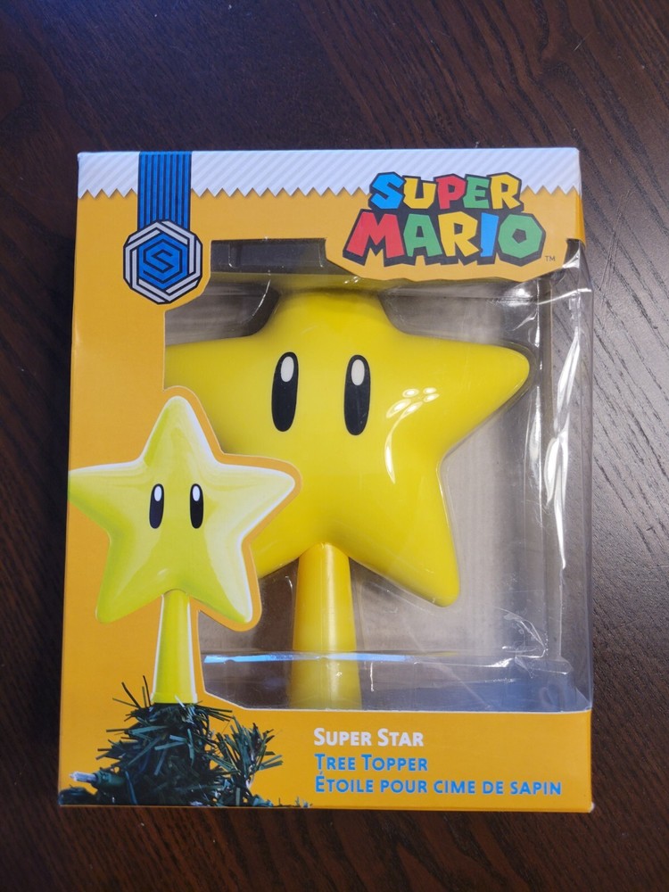 Super Mario Super Star Christmas Tree Topper With Box - Nintendo