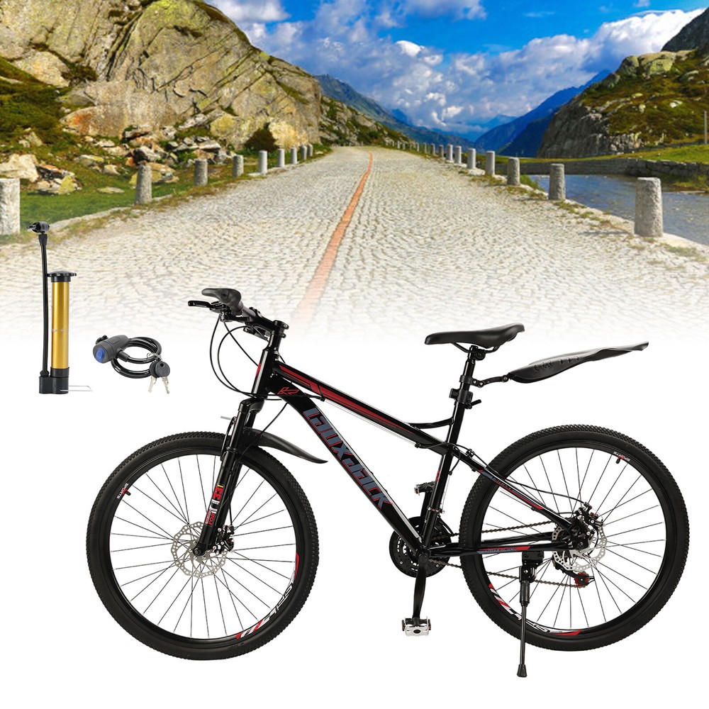 26 Inch 21-Speed Mountain Bike with Disc Brakes for Teens Unisex MTB