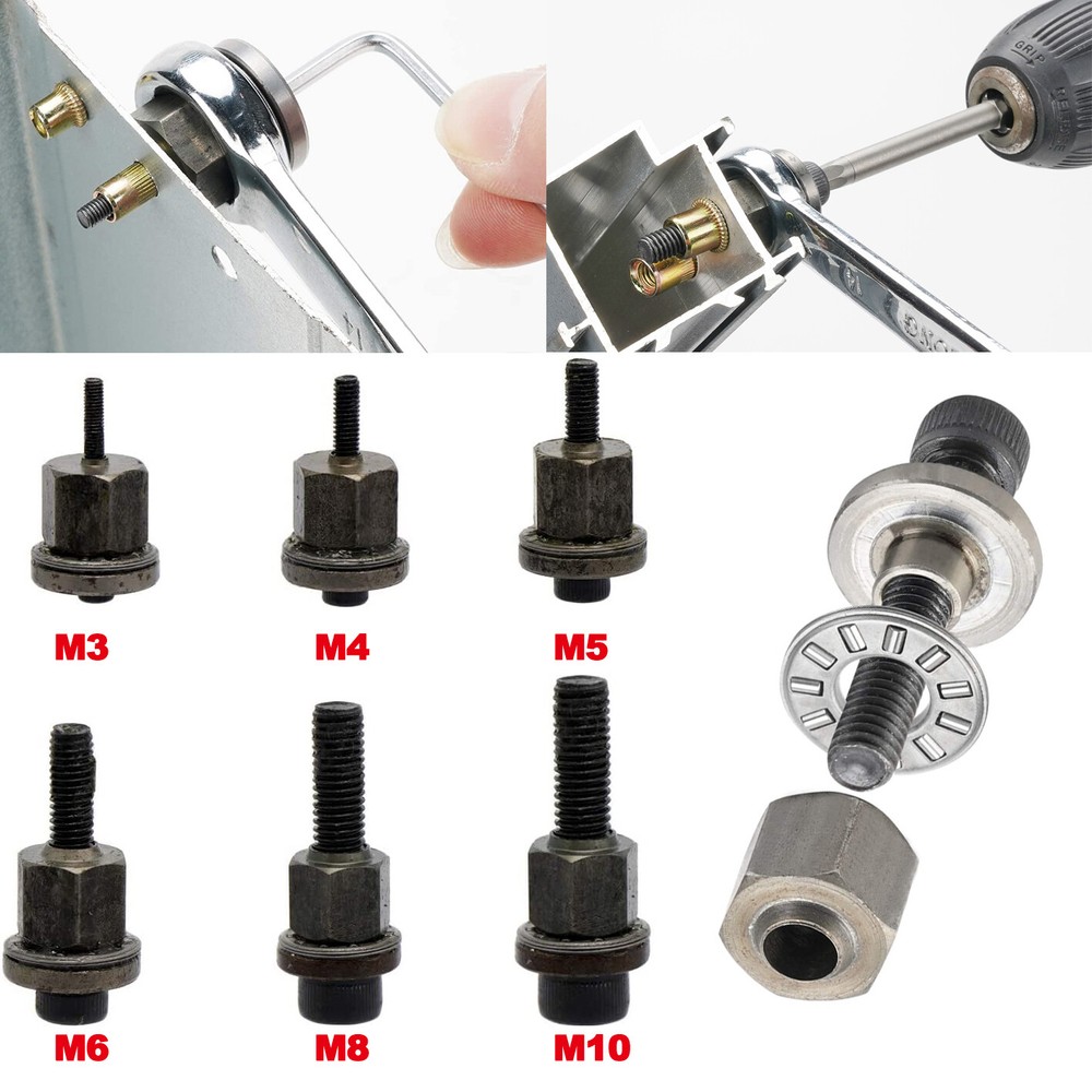 Hand Rivet Nut Gun Head nuts Simple installation Riveter Rivnut Tool M3-M10