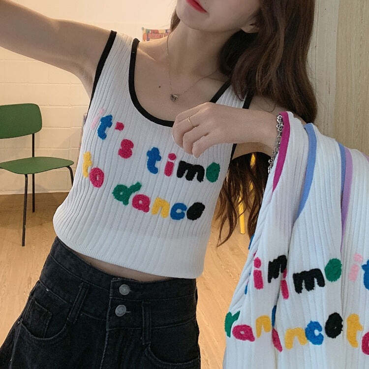 Korean Version Of Knitted Camisole Women's Summer Wear All-match Sleeveless