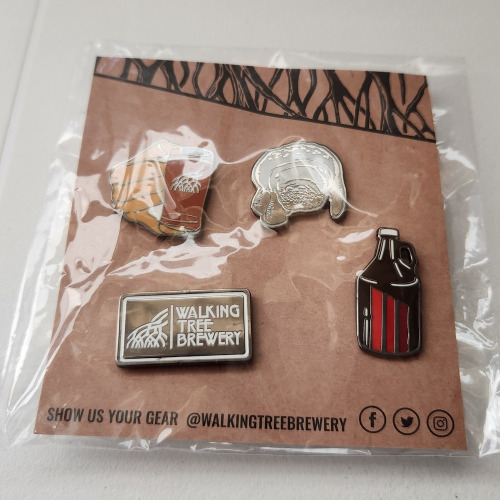 Walking Tree Brewery Vero Beach Florida Lapel Hat Pin Set Lot New