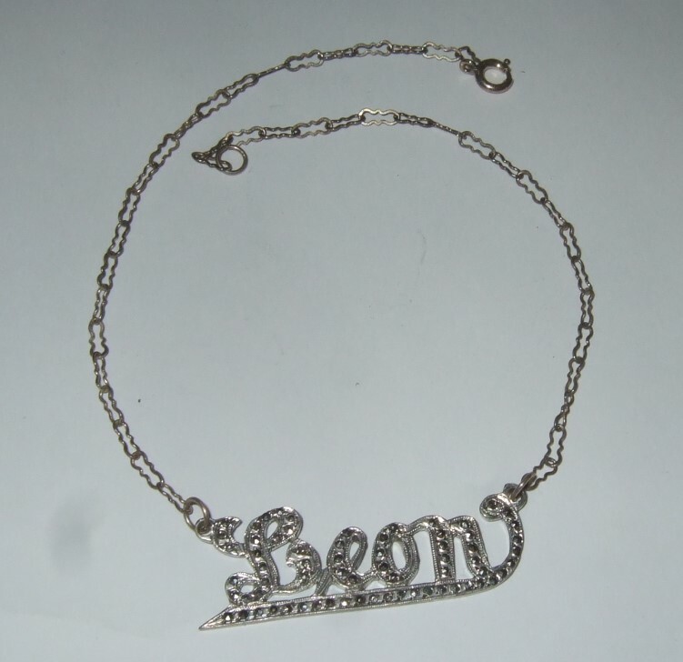 Sterling Ankle Bracelet Monogram LEON