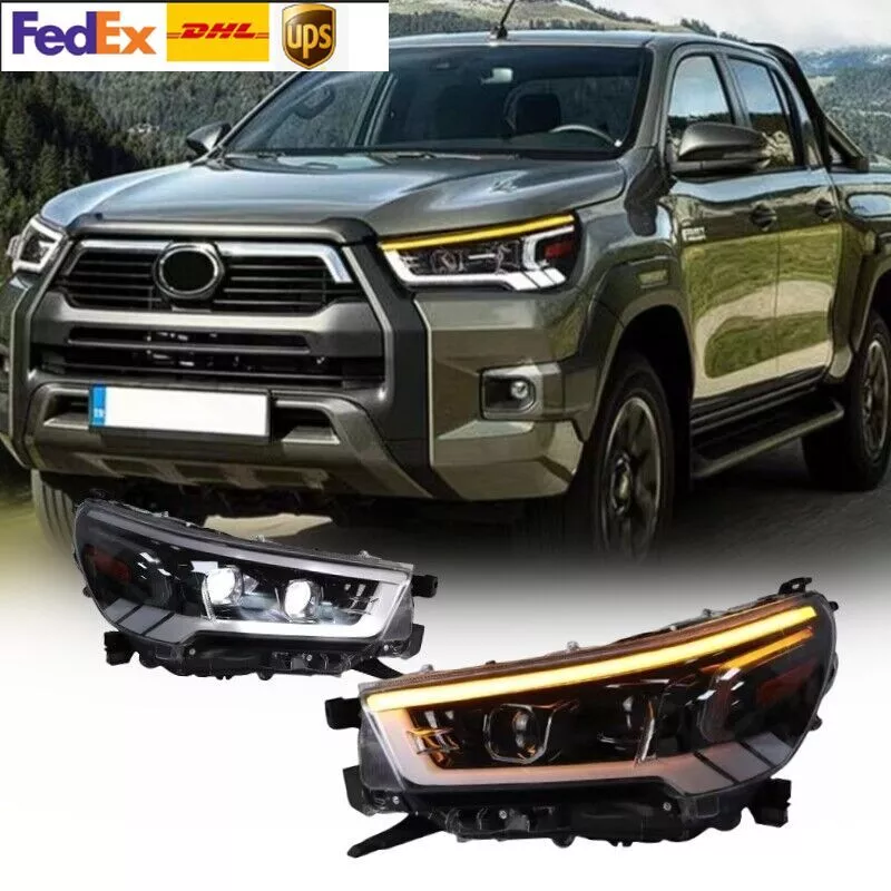 Upgraded pair of LEDheadlights  Toyota Hilux 2020-2023 Vigo Revo DRLprojector