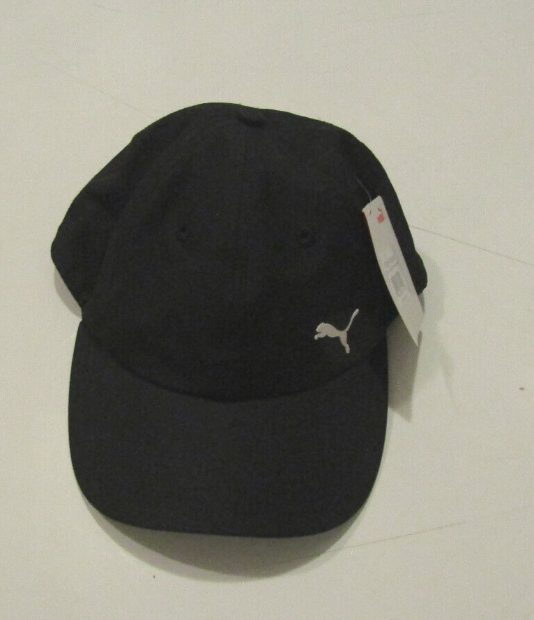 NWT PUMA Black Moisture Wicking Active Hat Cap Adjustable Strap One Size
